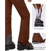 image33000ft Womens Insulated Snow Pants Waterproof Snowboard Ski Pants with Boot GaitersBrown