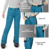 image33000ft Womens Insulated Snow Pants Waterproof Snowboard Ski Pants with Boot GaitersPeacock Blue