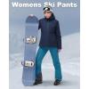 image33000ft Womens Insulated Snow Pants Waterproof Snowboard Ski Pants with Boot GaitersPeacock Blue