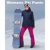 image33000ft Womens Insulated Snow Pants Waterproof Snowboard Ski Pants with Boot GaitersRose