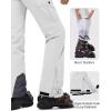 image33000ft Womens Insulated Snow Pants Waterproof Snowboard Ski Pants with Boot GaitersWhite