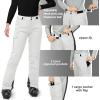 image33000ft Womens Insulated Snow Pants Waterproof Snowboard Ski Pants with Boot GaitersWhite