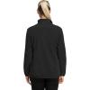 image33000ft Womens Lightweight Long Sleeve Fleece Pullover Jacket Quarter Zip Top Warm Polar Sweatshirt with Zipper PocketsBlack