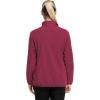 image33000ft Womens Lightweight Long Sleeve Fleece Pullover Jacket Quarter Zip Top Warm Polar Sweatshirt with Zipper PocketsWine