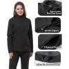 image33000ft Womens Lightweight Softshell Jacket Fleece Lined Windbreaker Waterproof Warm Jacket for Running Golf HikingBlack