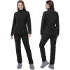 image33000ft Womens Lightweight Softshell Jacket Fleece Lined Windbreaker Waterproof Warm Jacket for Running Golf HikingBlack
