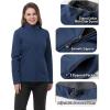 image33000ft Womens Lightweight Softshell Jacket Fleece Lined Windbreaker Waterproof Warm Jacket for Running Golf HikingBlue