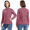 image33000ft Womens Lightweight Softshell Jacket Fleece Lined Windbreaker Waterproof Warm Jacket for Running Golf HikingDusty Rose
