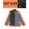 image33000ft Womens Lightweight Softshell Jacket Fleece Lined Windbreaker Waterproof Warm Jacket for Running Golf HikingGrey