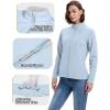 image33000ft Womens Lightweight Softshell Jacket Fleece Lined Windbreaker Waterproof Warm Jacket for Running Golf HikingLight Blue