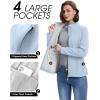 image33000ft Womens Lightweight Softshell Jacket Fleece Lined Windbreaker Waterproof Warm Jacket for Running Golf HikingLight Blue