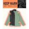 image33000ft Womens Lightweight Softshell Jacket Fleece Lined Windbreaker Waterproof Warm Jacket for Running Golf HikingLight Green