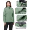 image33000ft Womens Lightweight Softshell Jacket Fleece Lined Windbreaker Waterproof Warm Jacket for Running Golf HikingLight Green