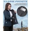image33000ft Womens Lightweight Softshell Jacket Fleece Lined Windbreaker Waterproof Warm Jacket for Running Golf HikingMidnight Blue Heather