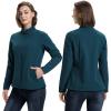 image33000ft Womens Lightweight Softshell Jacket Fleece Lined Windbreaker Waterproof Warm Jacket for Running Golf HikingModern Blue