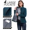 image33000ft Womens Lightweight Softshell Jacket Fleece Lined Windbreaker Waterproof Warm Jacket for Running Golf HikingModern Blue