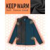 image33000ft Womens Lightweight Softshell Jacket Fleece Lined Windbreaker Waterproof Warm Jacket for Running Golf HikingModern Blue