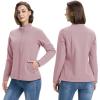 image33000ft Womens Lightweight Softshell Jacket Fleece Lined Windbreaker Waterproof Warm Jacket for Running Golf HikingPale Rosy