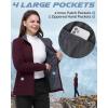 image33000ft Womens Lightweight Softshell Jacket Fleece Lined Windbreaker Waterproof Warm Jacket for Running Golf HikingWine
