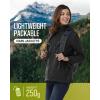 image33000ft Womens Rain Jacket Waterproof Lightweight Packable Raincoat with Hood for Golf Hiking Travel WindbreakerBlack