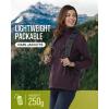 image33000ft Womens Rain Jacket Waterproof Lightweight Packable Raincoat with Hood for Golf Hiking Travel WindbreakerDark Red