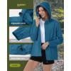 image33000ft Womens Rain Jacket Waterproof Lightweight Packable Raincoat with Hood for Golf Hiking Travel WindbreakerLight Blue