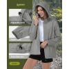 image33000ft Womens Rain Jacket Waterproof Lightweight Packable Raincoat with Hood for Golf Hiking Travel WindbreakerLight Grey