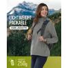 image33000ft Womens Rain Jacket Waterproof Lightweight Packable Raincoat with Hood for Golf Hiking Travel WindbreakerLight Grey