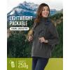 image33000ft Womens Rain Jacket Waterproof Lightweight Packable Raincoat with Hood for Golf Hiking Travel WindbreakerMid Grey