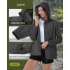 image33000ft Womens Rain Jacket Waterproof Lightweight Packable Raincoat with Hood for Golf Hiking Travel WindbreakerMid Grey
