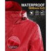 image33000ft Womens Rain Jacket Waterproof Lightweight Packable Raincoat with Hood for Golf Hiking Travel WindbreakerRed