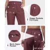 image33000ft Womens Rain Pants Lightweight Breathable Waterproof Pants Windproof Overall Pant for Hiking cyclin Golf OutdoorDark Red