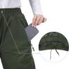 image33000ft Womens Rain Pants Lightweight Waterproof Rain Over Pants Windproof Hiking Pants for Outdoor Fishing Rainy DayArmy Green
