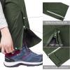 image33000ft Womens Rain Pants Lightweight Waterproof Rain Over Pants Windproof Hiking Pants for Outdoor Fishing Rainy DayArmy Green