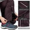image33000ft Womens Rain Pants Lightweight Waterproof Rain Over Pants Windproof Hiking Pants for Outdoor Fishing Rainy DayDark Red