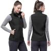 image33000ft Womens Running Vest Fleece Lined Zip Up Windproof Lightweight Softshell Vests Outerwear for Golf Hiking SportsBlack