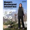 image33000ft Womens Running Vest Fleece Lined Zip Up Windproof Lightweight Softshell Vests Outerwear for Golf Hiking SportsBlack