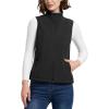 image33000ft Womens Running Vest Fleece Lined Zip Up Windproof Lightweight Softshell Vests Outerwear for Golf Hiking SportsBlack