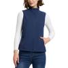 image33000ft Womens Running Vest Fleece Lined Zip Up Windproof Lightweight Softshell Vests Outerwear for Golf Hiking SportsBlue