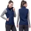 image33000ft Womens Running Vest Fleece Lined Zip Up Windproof Lightweight Softshell Vests Outerwear for Golf Hiking SportsBlue