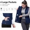 image33000ft Womens Running Vest Fleece Lined Zip Up Windproof Lightweight Softshell Vests Outerwear for Golf Hiking SportsBlue