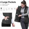 image33000ft Womens Running Vest Fleece Lined Zip Up Windproof Lightweight Softshell Vests Outerwear for Golf Hiking SportsDark Grey
