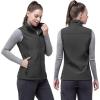 image33000ft Womens Running Vest Fleece Lined Zip Up Windproof Lightweight Softshell Vests Outerwear for Golf Hiking SportsDark Grey
