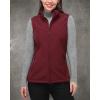 image33000ft Womens Running Vest Fleece Lined Zip Up Windproof Lightweight Softshell Vests Outerwear for Golf Hiking SportsDark Red