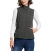image33000ft Womens Running Vest Fleece Lined Zip Up Windproof Lightweight Softshell Vests Outerwear for Golf Hiking SportsDarkgrey Melange