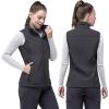 image33000ft Womens Running Vest Fleece Lined Zip Up Windproof Lightweight Softshell Vests Outerwear for Golf Hiking SportsDarkgrey Melange