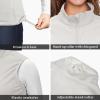 image33000ft Womens Running Vest Fleece Lined Zip Up Windproof Lightweight Softshell Vests Outerwear for Golf Hiking SportsIvory