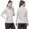 image33000ft Womens Running Vest Fleece Lined Zip Up Windproof Lightweight Softshell Vests Outerwear for Golf Hiking SportsIvory