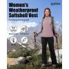 image33000ft Womens Running Vest Fleece Lined Zip Up Windproof Lightweight Softshell Vests Outerwear for Golf Hiking SportsRose Red