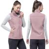image33000ft Womens Running Vest Fleece Lined Zip Up Windproof Lightweight Softshell Vests Outerwear for Golf Hiking SportsRose Red